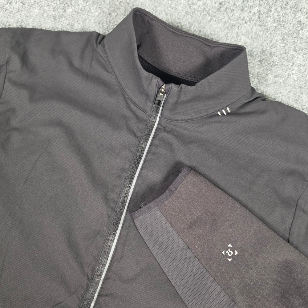 Lululemon Surge Warm 1/2 Zip Pullover Mens L Black Reflective Activewear Running